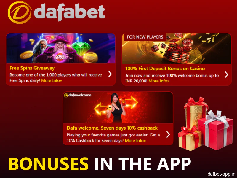 Bonus offers avilabl in the Dafabet app