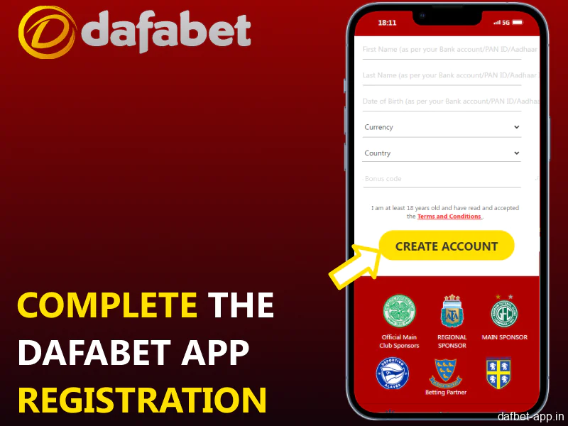 Complete the Dafabet app registration