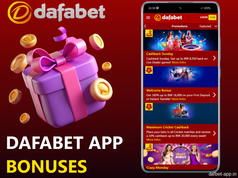 Bonuses and promotions in Dafabet app in India