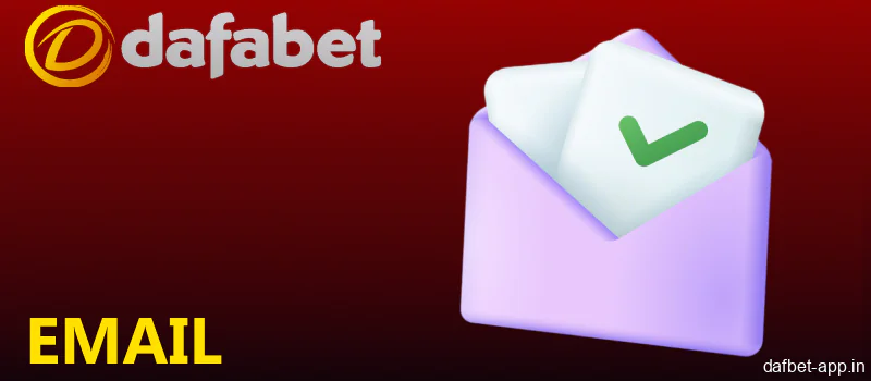 Email support in the Dafabet app