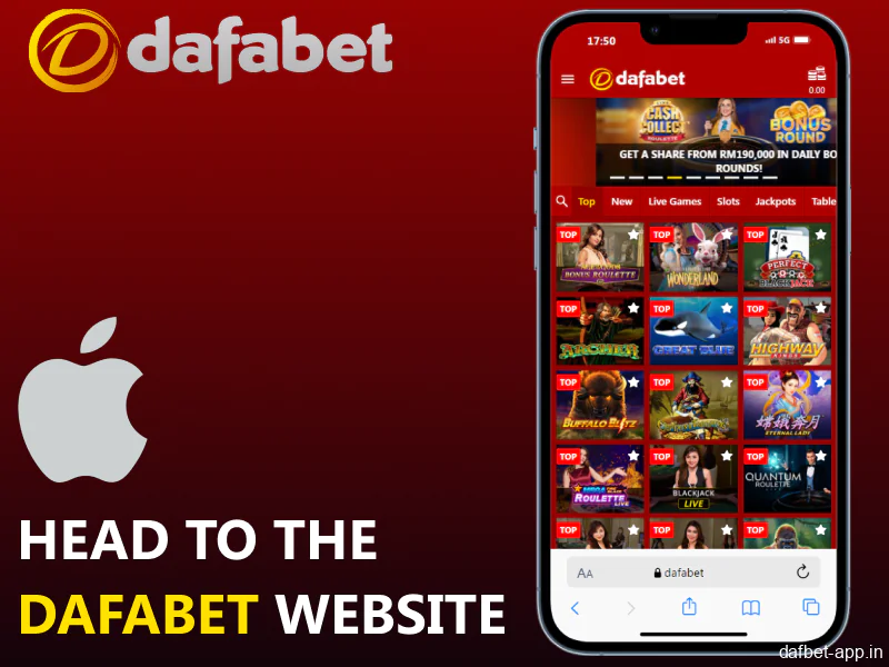 Head to the Dafabet website