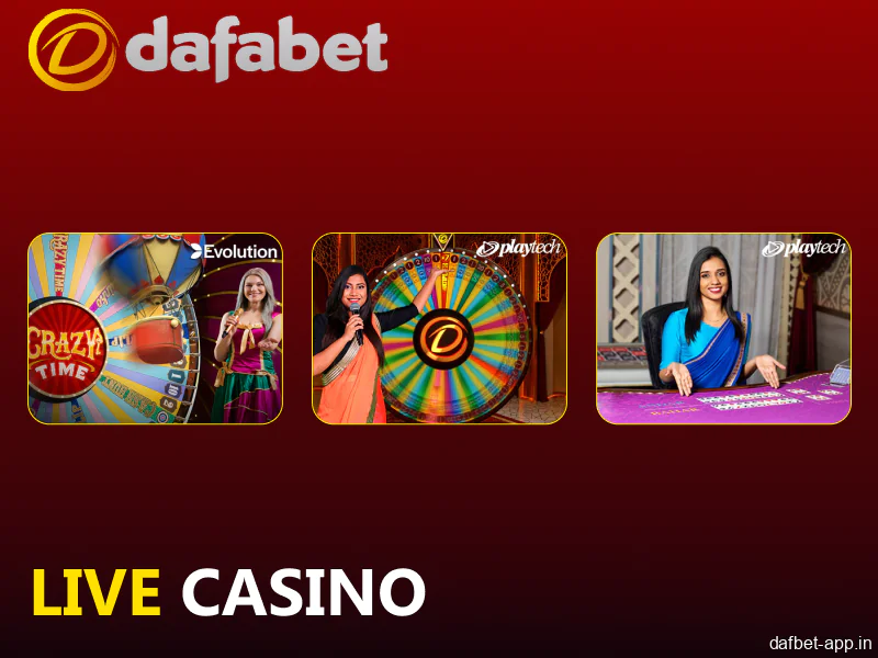 Live Casino options in Dafabet app in India