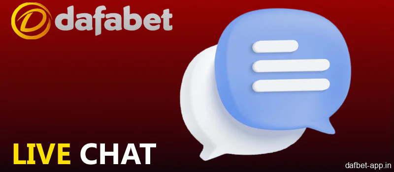 Live Chat support in the Dafabet app