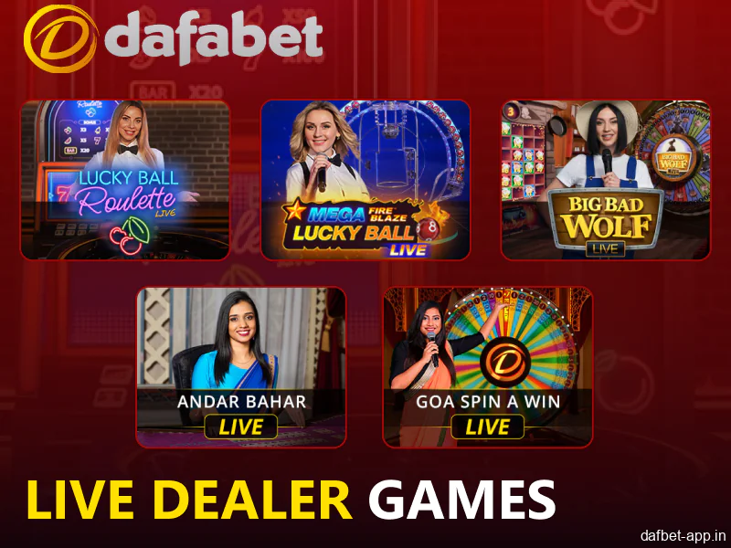 Live Dealer Games available in Dafabet casino app