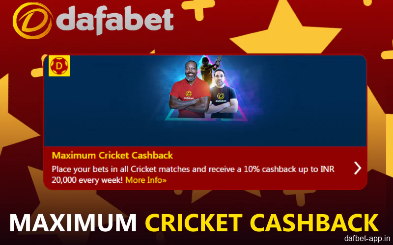 Maximum Cricket Cashback Bonus in Dafabet app