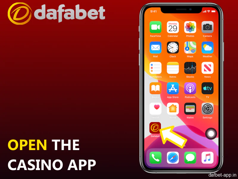 Open the Dafabet casino app