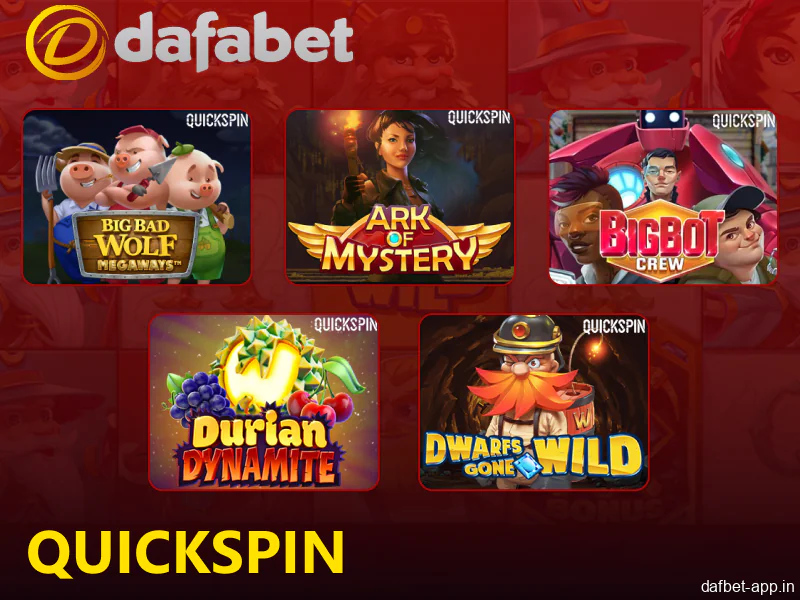 Quickspin games in Dafabet casino app