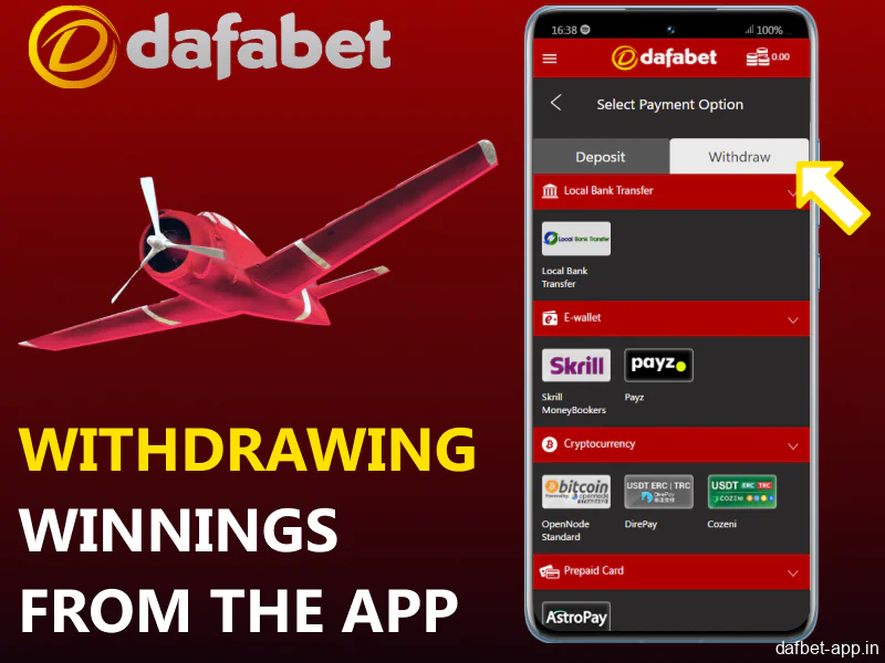 A guide on withdrawing funds for Dafabet app Aviator players