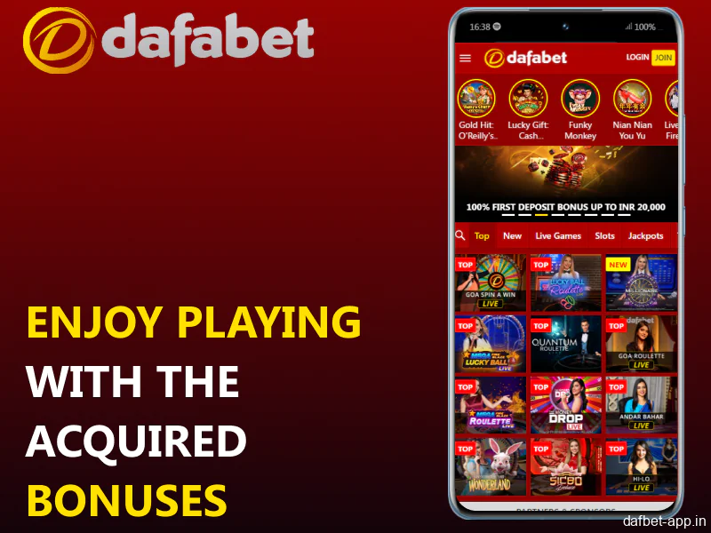 Enjoy playing in the Dafabet app with the acquired bonuses