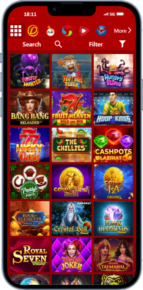 Casino games available in Dafabet app