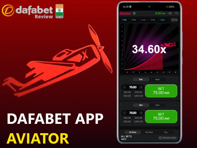 Information about Aviator game available in the Dafabet app in India