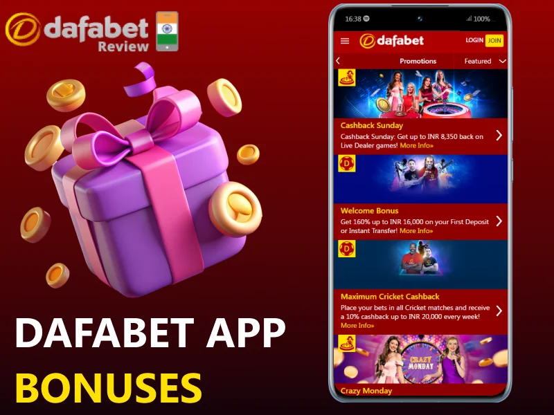 Bonuses and promotions in Dafabet app in India